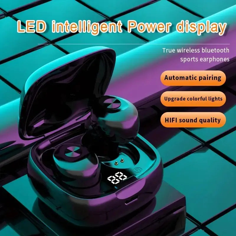 Wireless TWS Headphones with LED Display and Stereo Sound