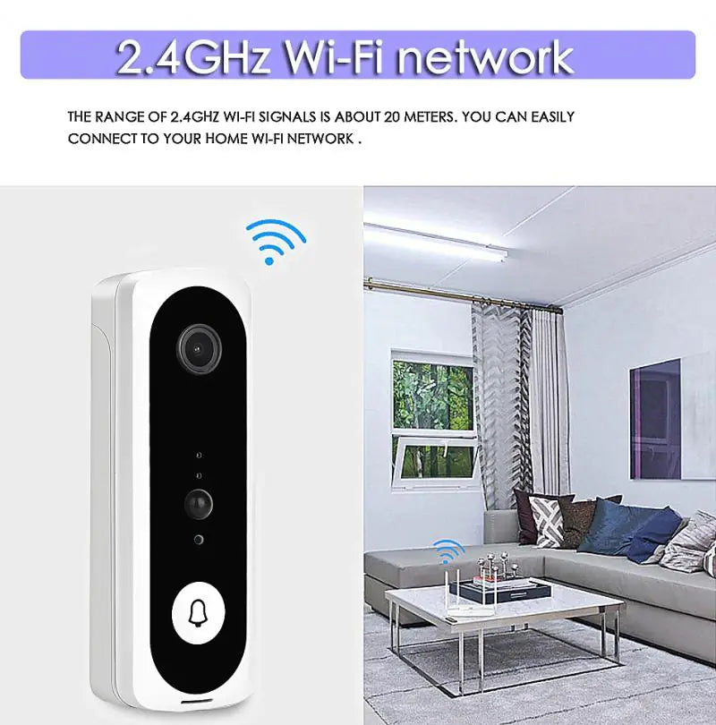 Smart Wireless Doorbell with Video and Two-Way Audio