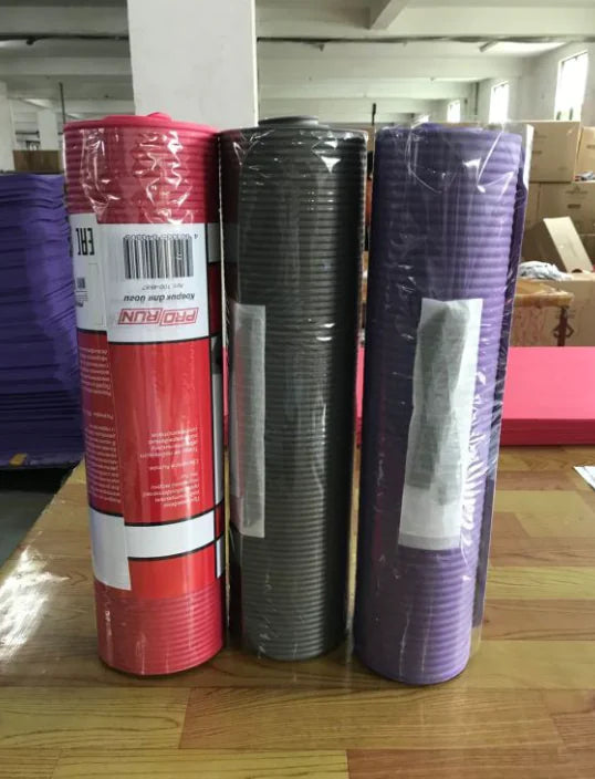 striped yoga mat for fitness 