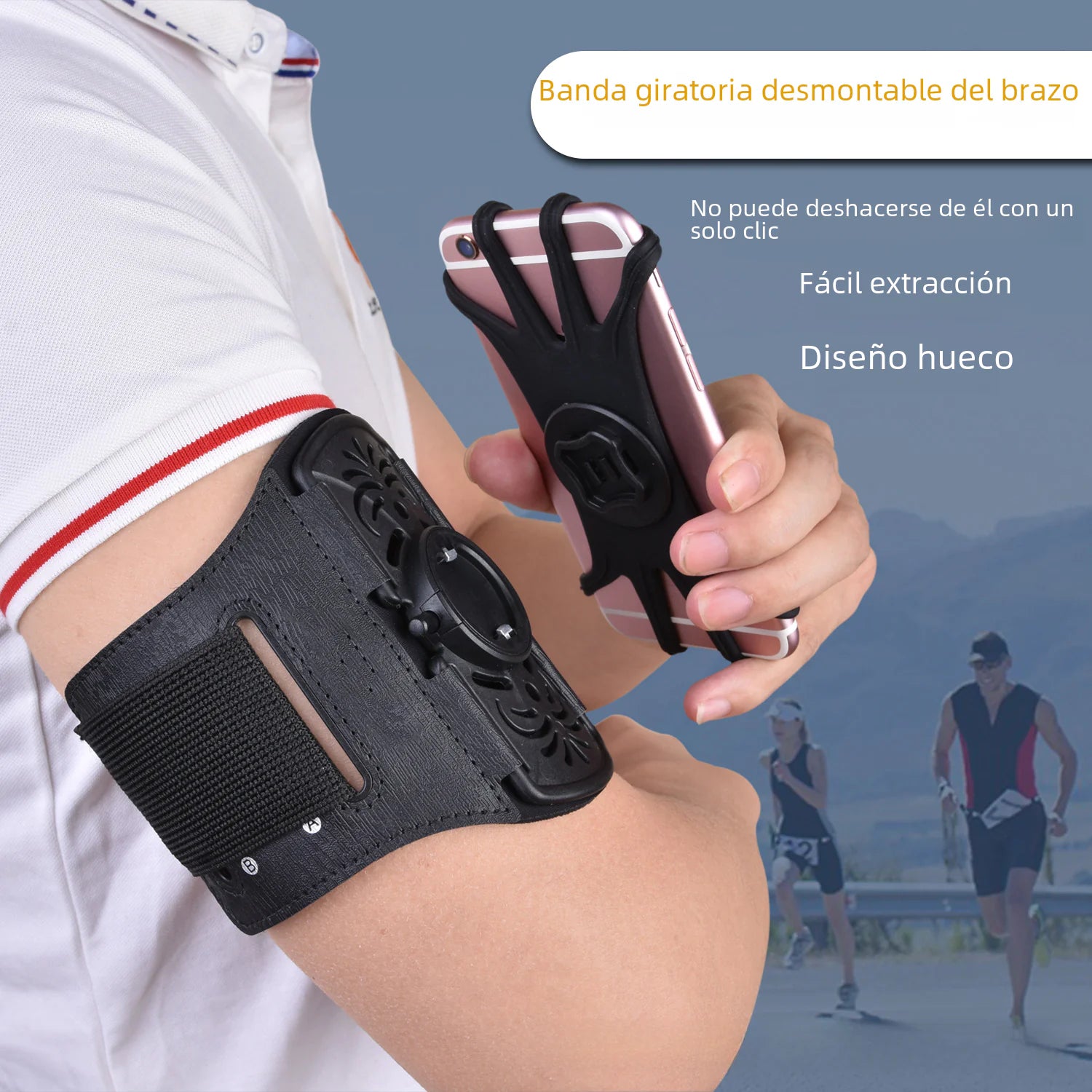 360° Rotating Arm Phone Holder for Outdoor Activities