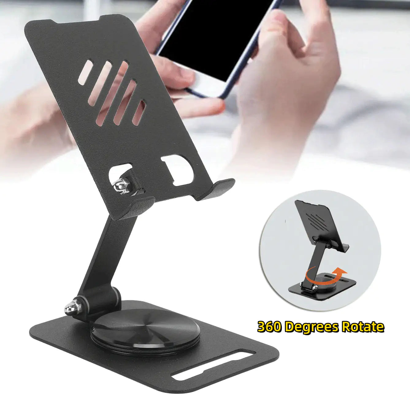 360° Rotating Adjustable Metal Phone & Tablet Stand