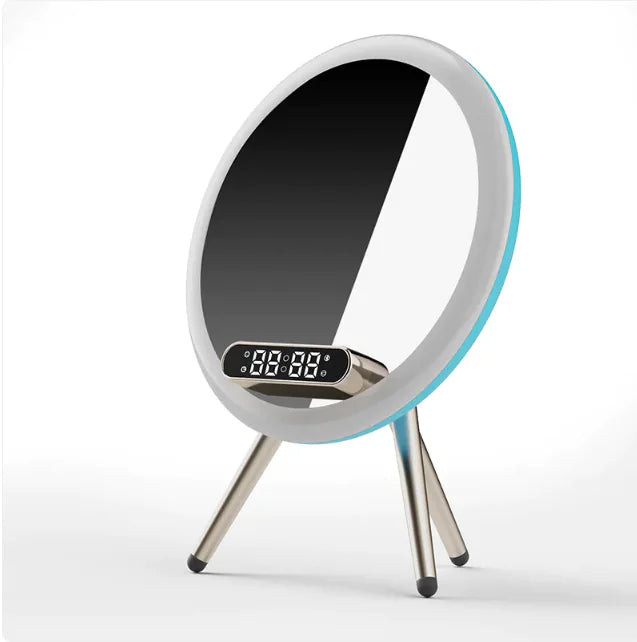 LED Mirror Alarm Clock with Wireless Charger