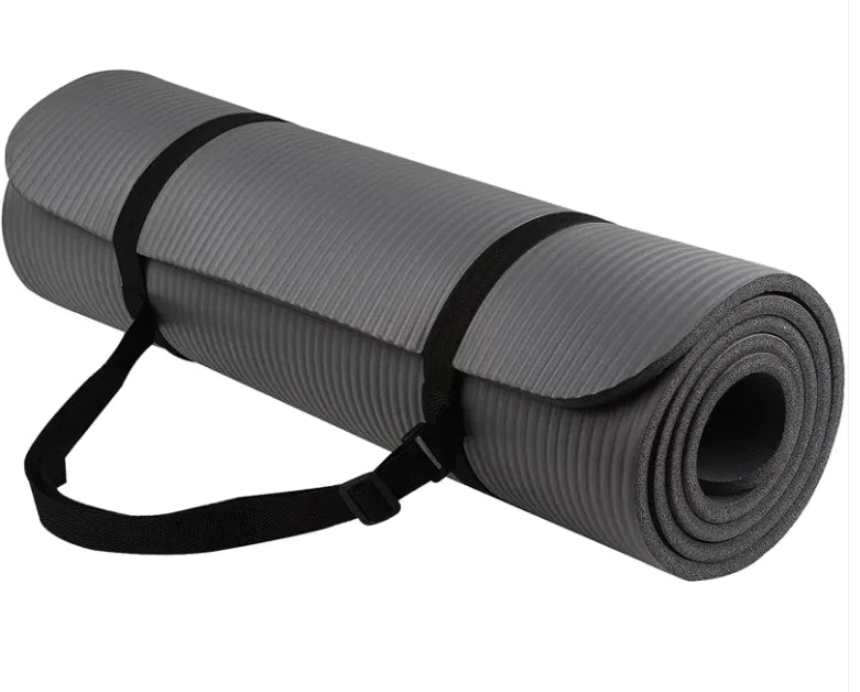 striped yoga mat for fitness 