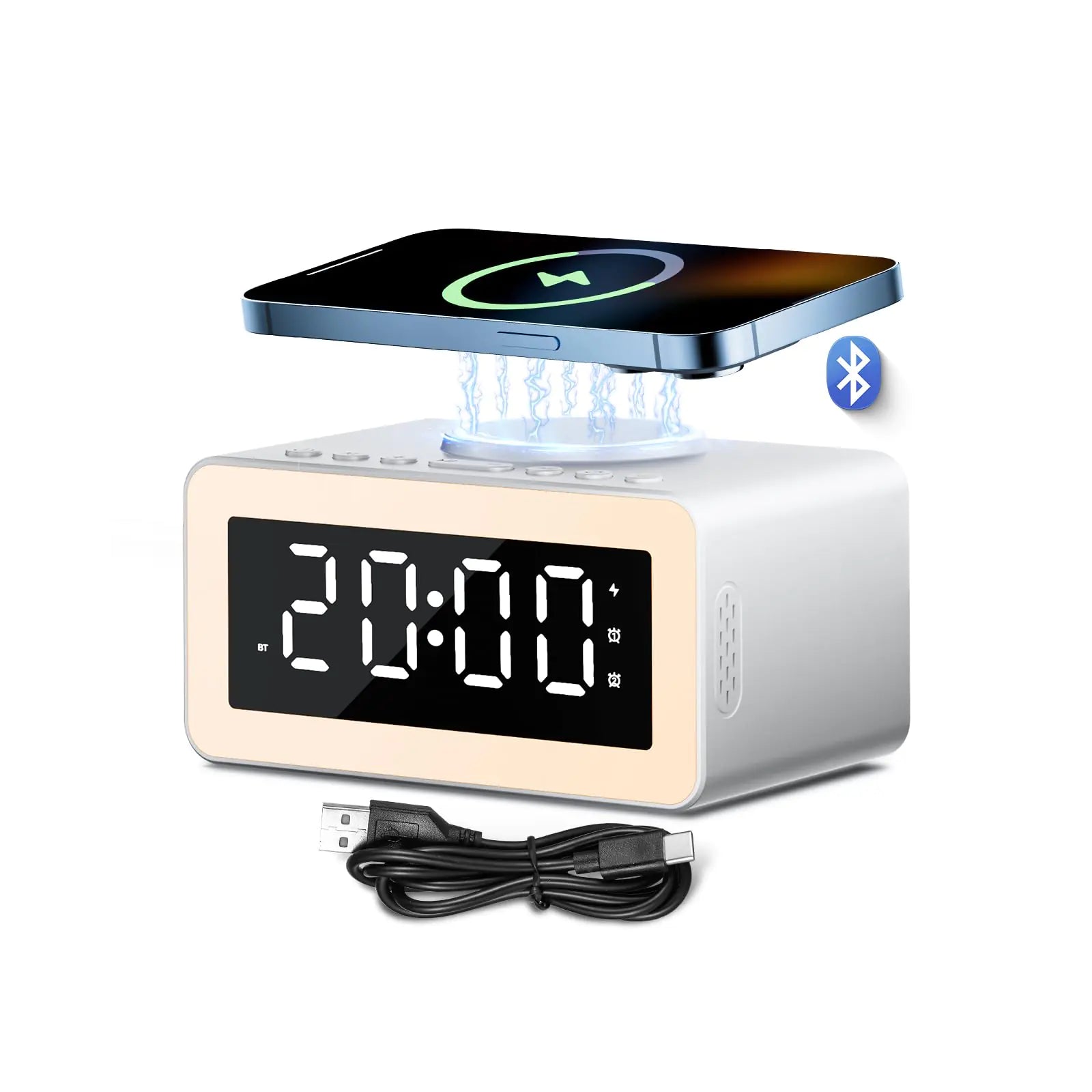 Dual Speaker White Noise Machine with Bluetooth & Wireless Charging