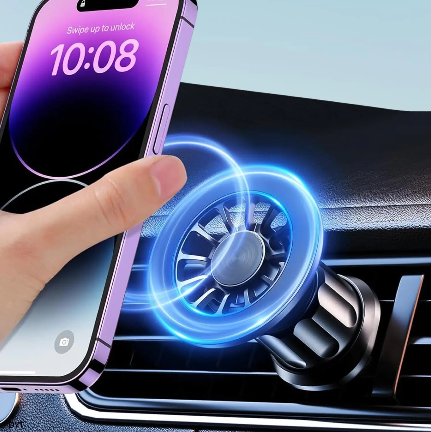 MagSafe Car Mount – 360° Magnetic Phone Holder (20 Magnets) for All Phones