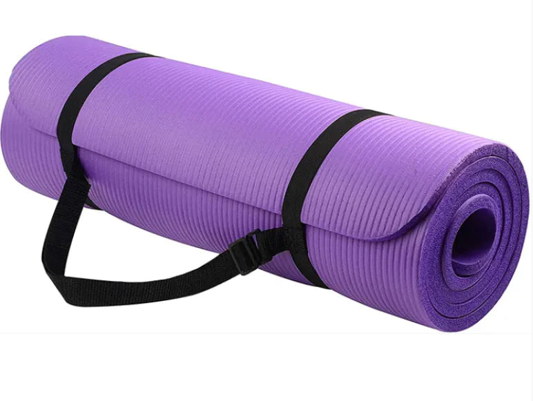 striped yoga mat for fitness 